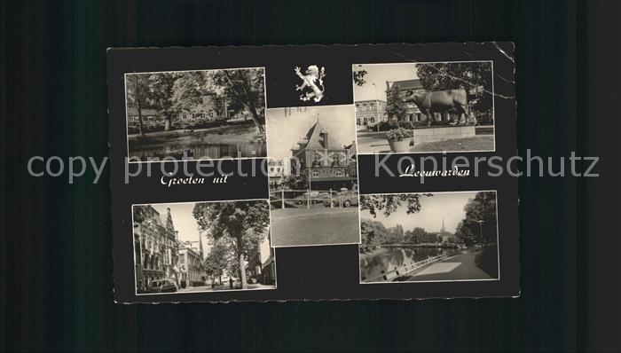 Leeuwarden Teilansichten Monument Wappen