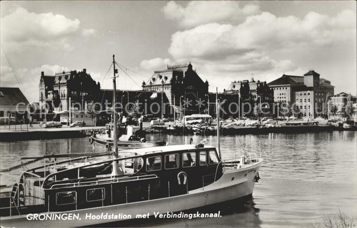 Groningen Hoofdstation met Verbindingskanaal Boot
