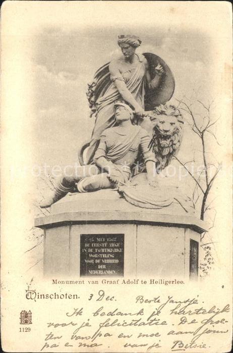 Winschoten Monument van Graaf Adolf te Heiligerlee Denkmal Skulptur