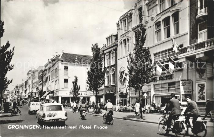 Groningen Herestraat met Hotel Frigge