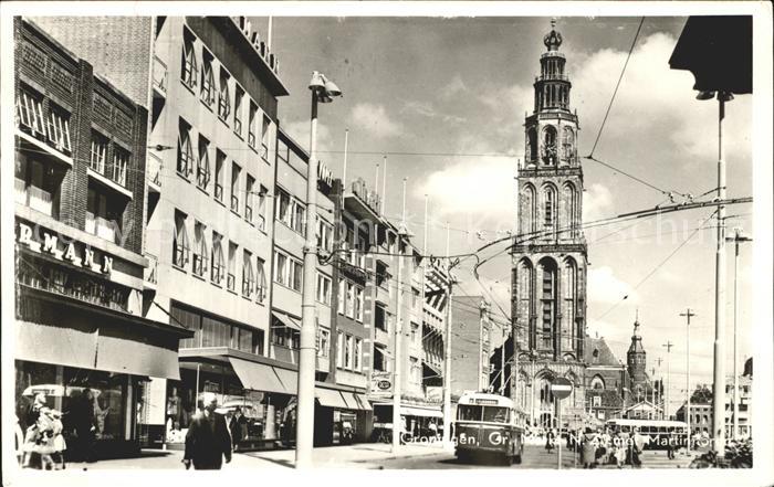 Groningen Groote Markt met Martinitoren