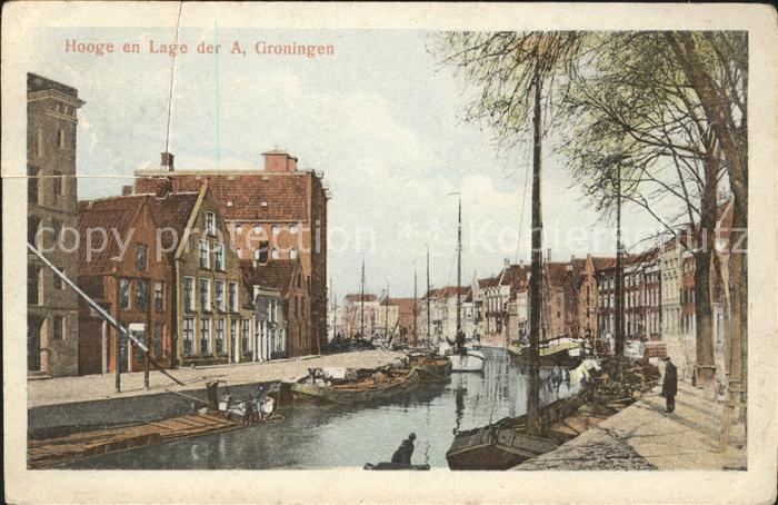 Groningen Hooge en Lage der A Kanal Schiff