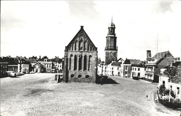 Winschoten Marktplein Ned Herv Kerk en Toren Kirch