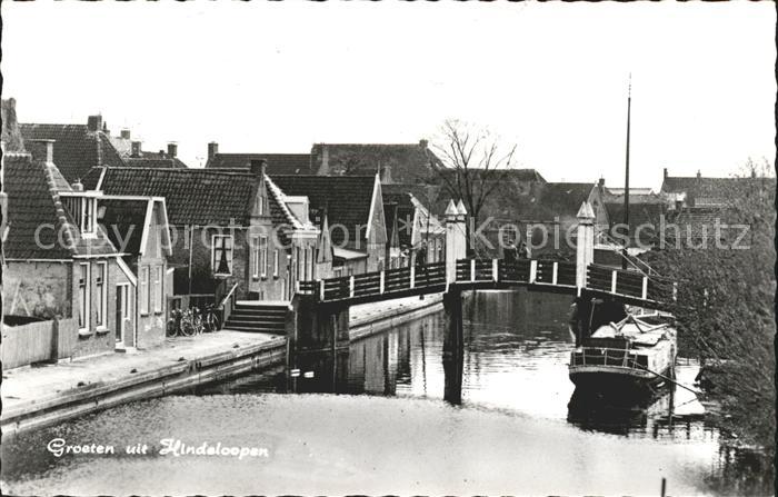 Hindeloopen Partie am Kanal Brücke