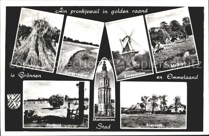 Groennen Korenschoof Velden Molen Melktijd Boerd
