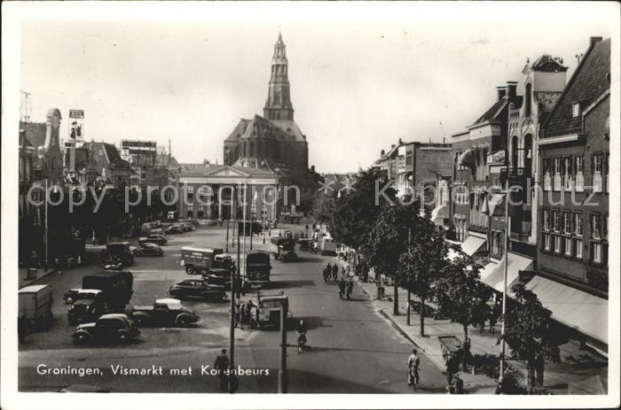 Groningen Vismarkt met Korenbeurs