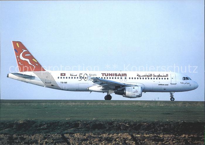 Flugzeuge Zivil Tunis Air 50th Anniversary A320-211 TS-IMI c/n 511