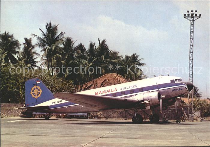 Flugzeuge Zivil Mandala Airlines Douglas DC-3 PK-VDM cn