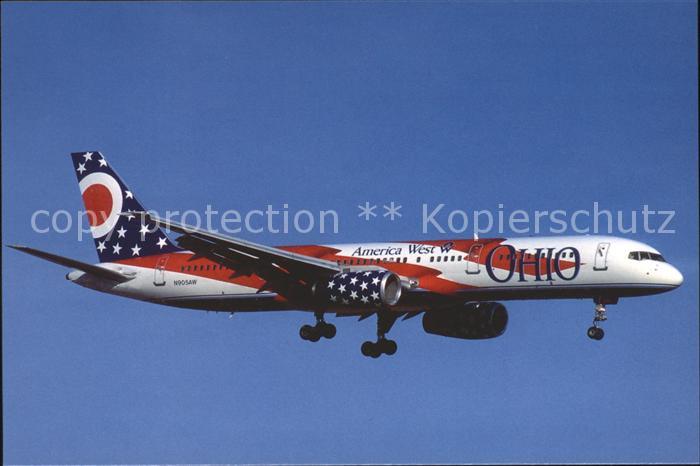 Flugzeuge Zivil AMERICA WEST (OHIO colour) Boeing 757-257 N905AW c/n 23567/97