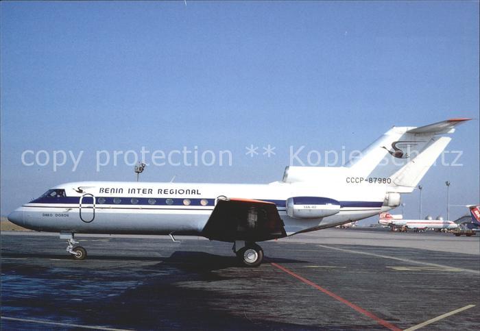 Flugzeuge Zivil Benin Inter Regional YAK 40 cn 9530344