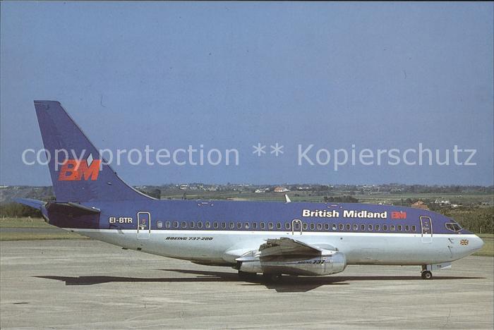 Flugzeuge Zivil British Midland Boeing 737-2Q8 El-BTR c