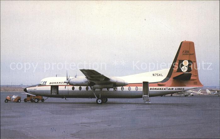 Flugzeuge Zivil Bonanza Air Lines Fokker F-27A N754L