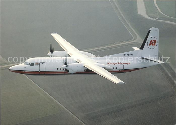 Flugzeuge Zivil Fokker 50 Kenya Airways 5Y-BFM