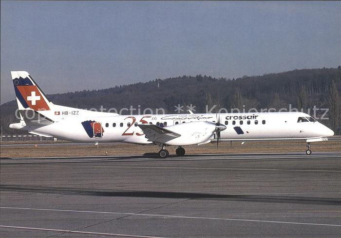 Flugzeuge Zivil Crossair 25th Saab Concordino Saab 2000 HB-IZZ c/n 2000-048