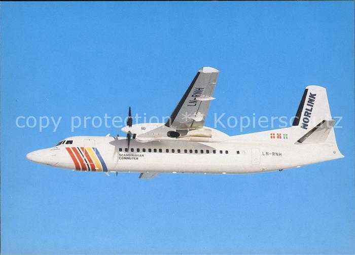 Flugzeuge Zivil Fokker 50 SAS Scandinavian Commuter LN-RNH