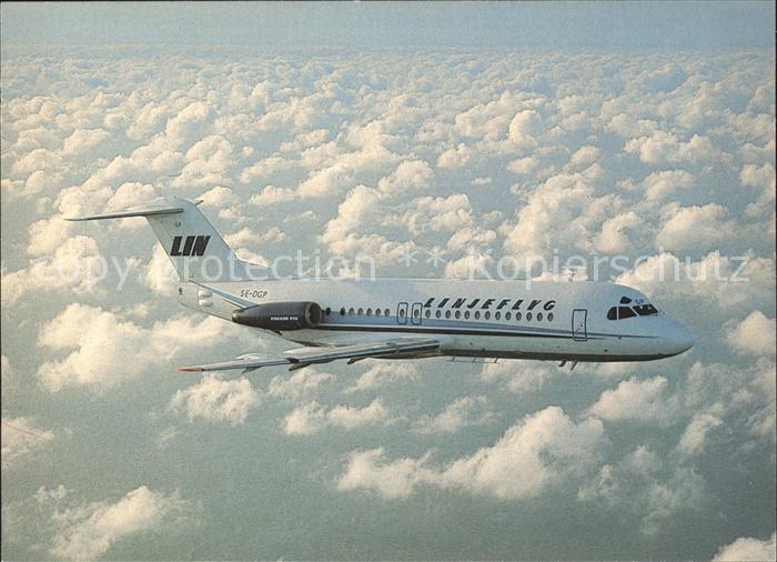 Flugzeuge Zivil Linjeflyg Fokker F28-4000 SE-DGP