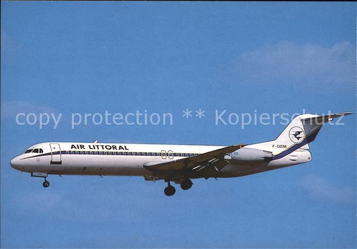 Flugzeuge Zivil Air Littoral Fokker F-100 F-GIDM