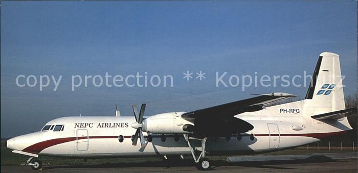 Flugzeuge Zivil NEPC Airlines Fokker F27 Mk500 c/n 10680 PH-RFG