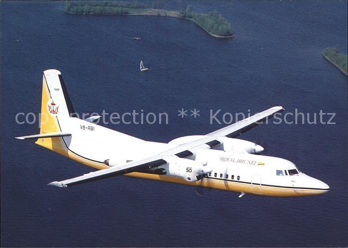 Flugzeuge Zivil Royal Brunei Airlines Fokker 50 V8-RBI c/n 20280