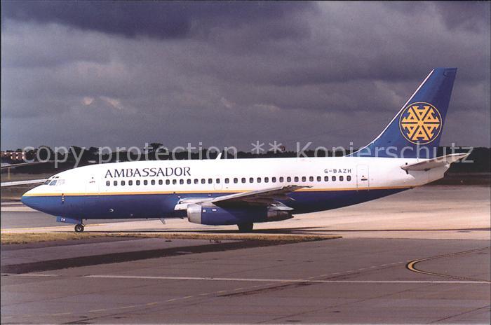 Flugzeuge Zivil Ambassador Airways Boeing 737-200 G-BAZH