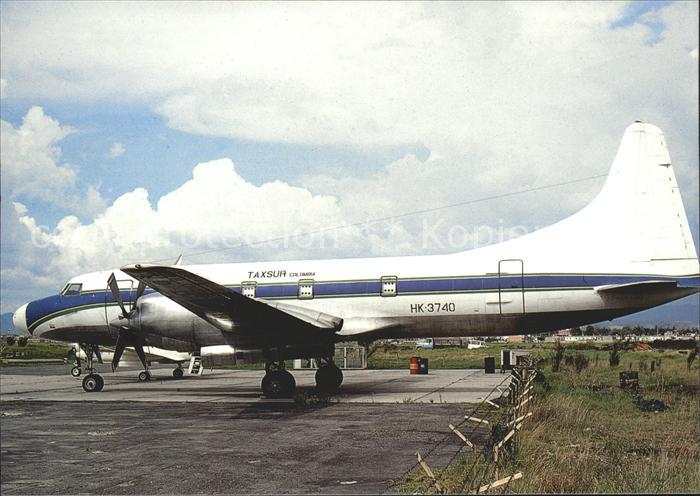 Flugzeuge Zivil Taxsur Colombia Convair 580 HK-3740