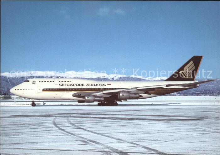Flugzeuge Zivil Singapore Airlines Boeing 747-312 Big Top N120KF cn 23031
