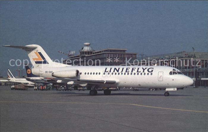 Flugzeuge Zivil Linjeflyg Fokker F.28-4000 Fellowship SE-DGF