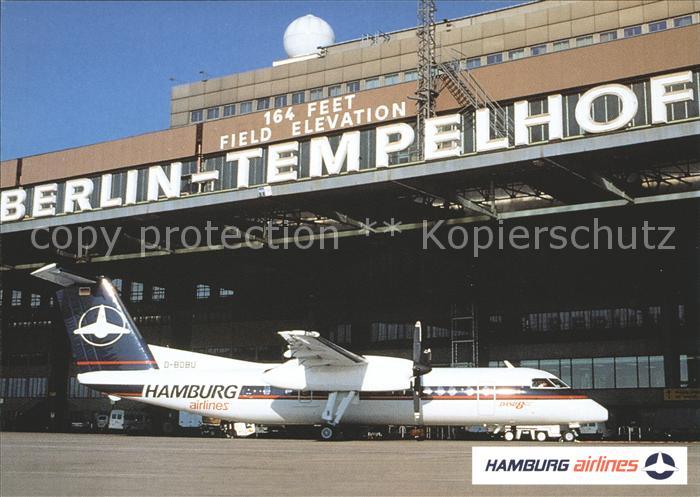 Flughafen Airport Aeroporto Berlin-Tempelhof Hamburg Airlines