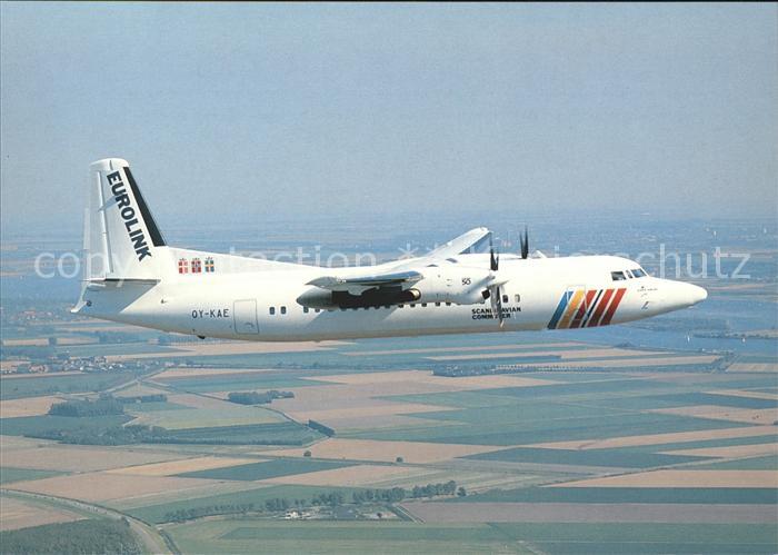 Flugzeuge Zivil SAS Scandinavian Commuter Fokker 50 OY-