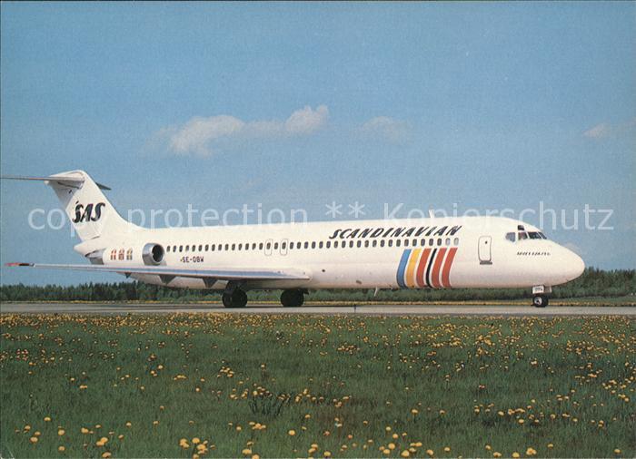 Flugzeuge Zivil SAS Scandinavian DC-9 Jetliner SE-D8W