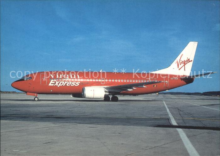 Flugzeuge Zivil Virgin Express Boeing 737-36M OO-VEB cn 28333