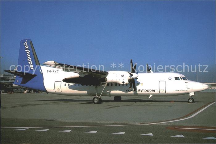 Flugzeuge Zivil KLM  Cityhopper Fokker 50 PH-KVC