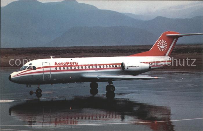 Flugzeuge Zivil Aeroperu OBR-1018 Fokker F-28-1000 11065