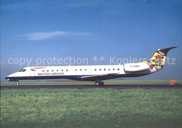 Flugzeuge Zivil British Airways Flower Field Embraer 145 EU G.EMBH c/n 145109
