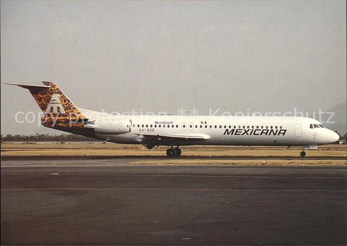 Flugzeuge Zivil Mexicana Fokker 100 XA-SGE