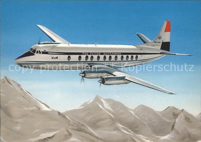 Flugzeuge Zivil KLM Royal Dutch Airlines Vickers Viscou