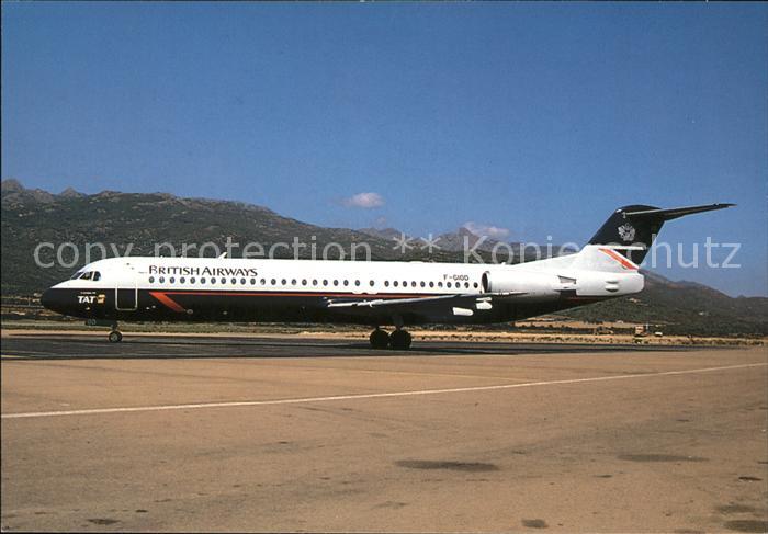 Flugzeuge Zivil TAT British Airways Fokker F.100 F-GIOD