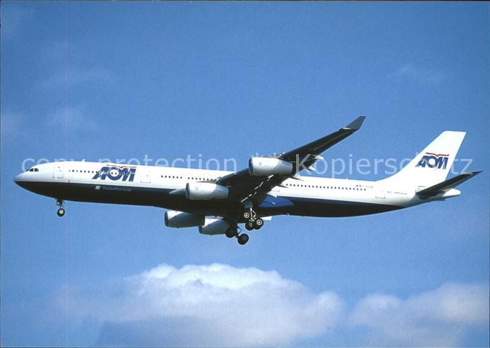 Flugzeuge Zivil AOM The Qualiflyer Grooup A340-313E F-GTUA c/n 367