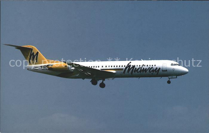 Flugzeuge Zivil Midway Airlines Fokker 100 N107ML MSN 11450