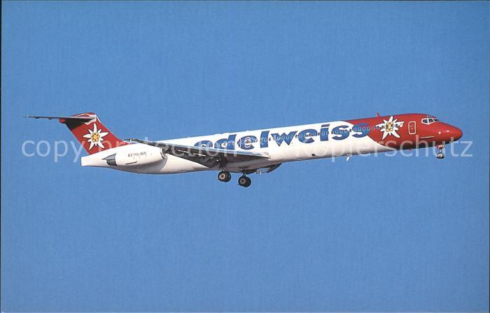 Flugzeuge Zivil McDonnell-Douglas MD-83 DC-9-83 HB-IKN cn 49951/fn 1915 Edelweis