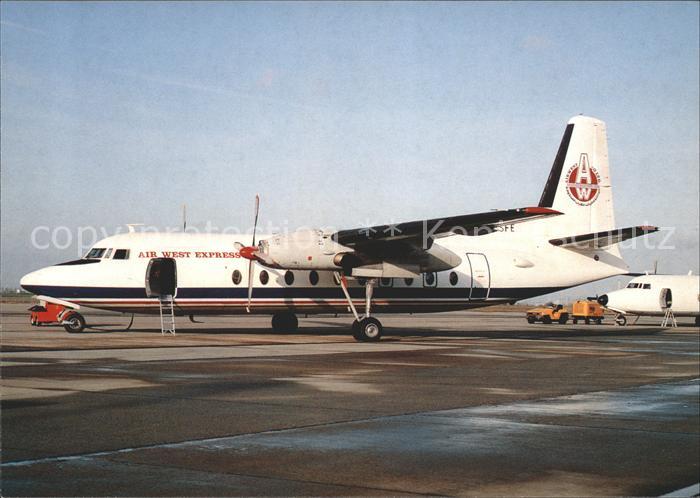 Flugzeuge Zivil Air West Express Fokker F27 Mk200 c/n 10186