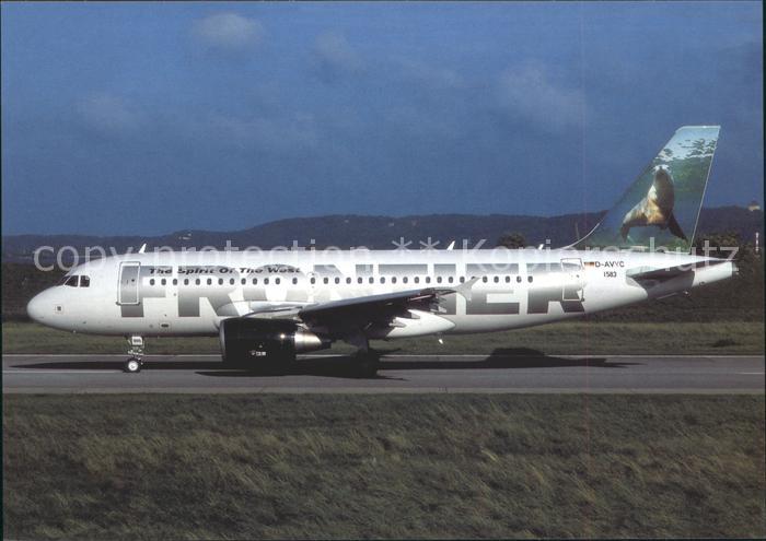 Flugzeuge Zivil Frontier Seal Airbus 319-111 D-AVYC c/n 1583