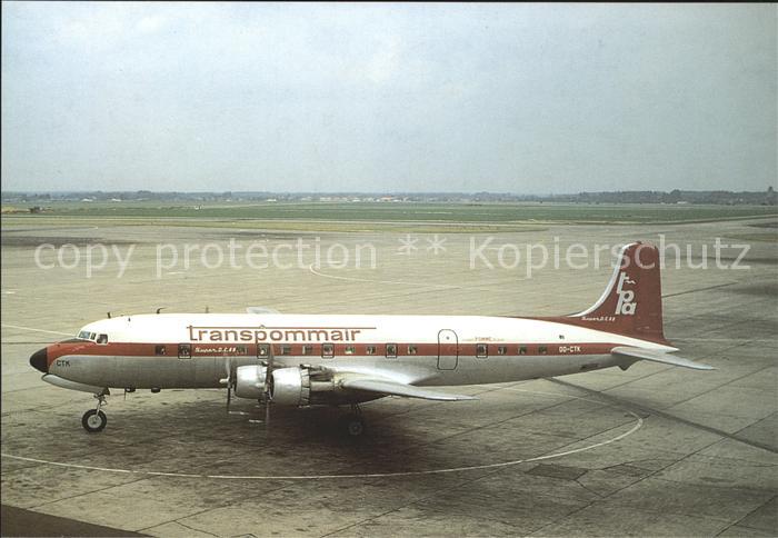 Flugzeuge Zivil Transpommair DC-6 B OO-CTK