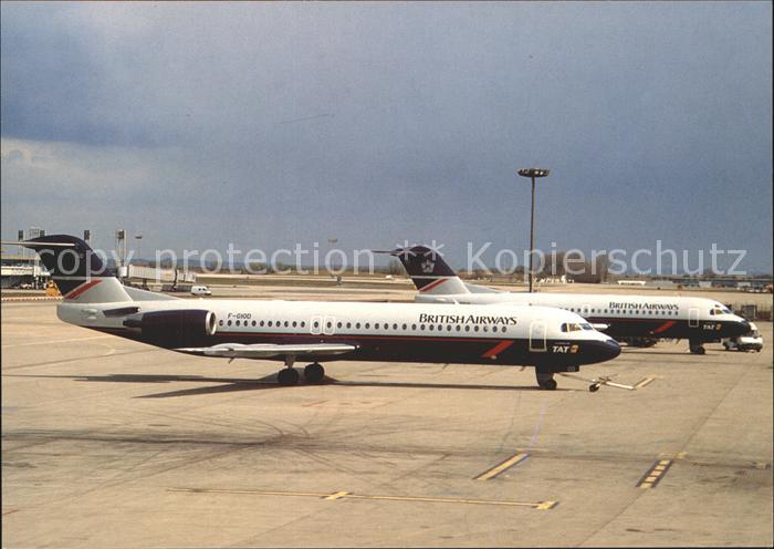 Flugzeuge Zivil British Airways/TAT Fokker 100 Fokker F28 Mk2000 F-GIOD F-GDUV