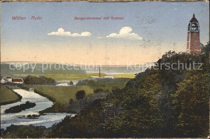 Witten Ruhr Bergerdenkmal mit Ruhrtal