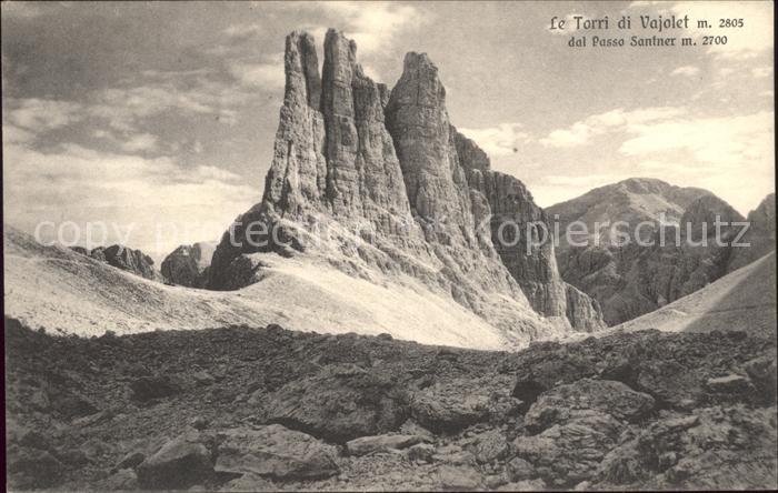Dolomiten Torri di Vajolet dal Passo Santner