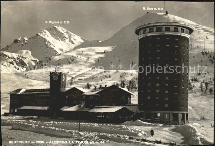 Sestriere Albergo La Torre Berghotel Wintersportplatz