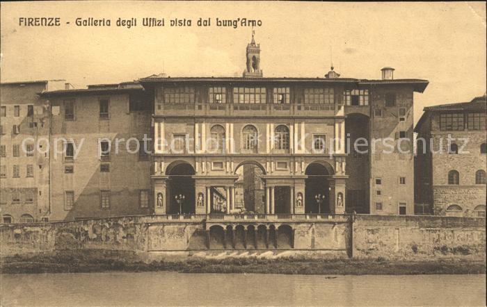 Firenze Florenz Galleria degli Uffizi pista dal bung'Arno