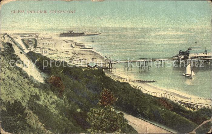 Folkestone Cliffs and Pier