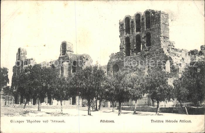 Athenes Athen Theatre Herode Atticus Ruinen antike Staette